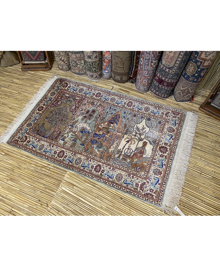 Handmade Turkish Kayseri Original Silk Carpet  – FREE SHIPPING..!